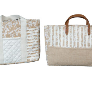 Natural Jute Coated Tote Bag