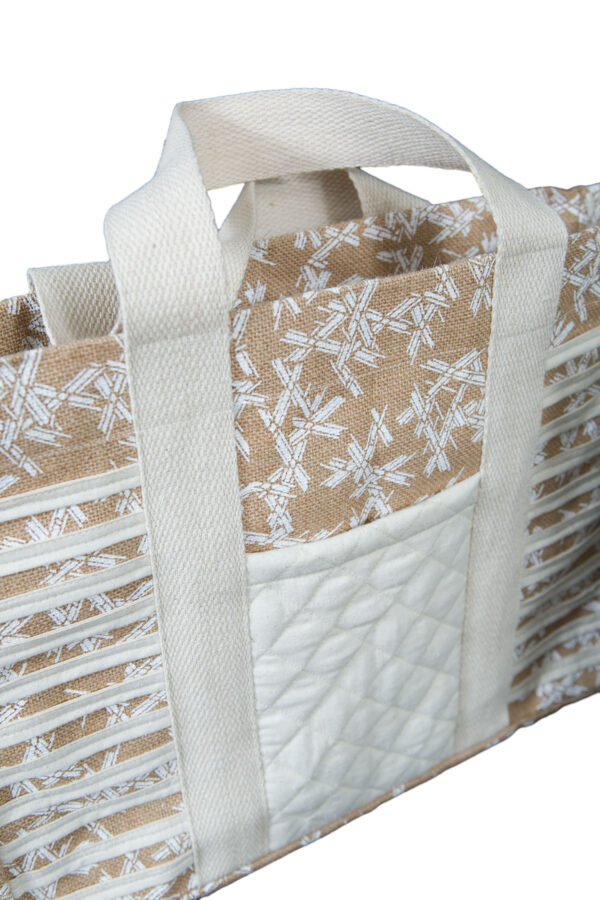 Natural Jute Coated Tote Bag - Image 3