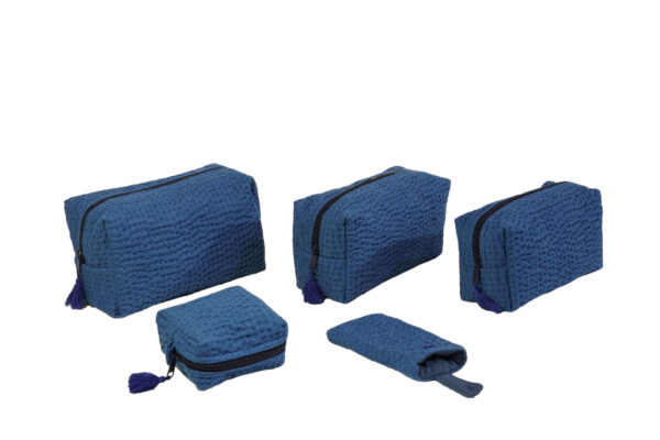 Honeycomb Wash bag, Cosmetic Case, Optical case (Blue) - Image 4