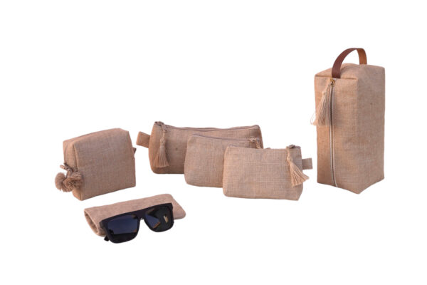 Natural jute coated cosmetic case - Image 2